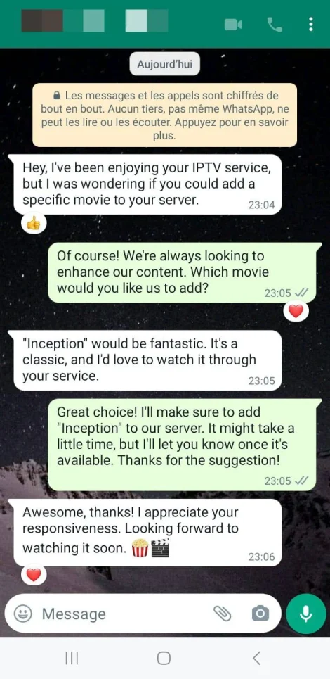 Customer WhatsApp conversation 2